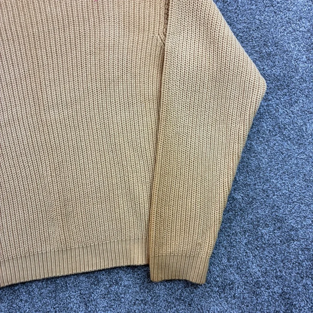 Vintage J.Crew Oarsman Sweater Mens XL‎ Yellow Shaker Chunky Knit Fisherman